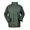 Army green split raincoat