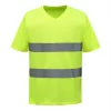 High Visibility Short Sleeve Mesh Reflective Strips T-Shirt - Image 4