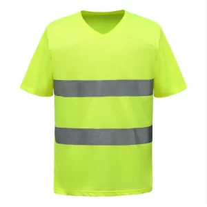 V-Neck Short Sleeve Reflective T-Shirt