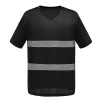 High Visibility Short Sleeve Mesh Reflective Strips T-Shirt - Image 2