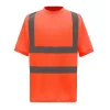 High Visibility Short Sleeve Mesh Reflective Strips T-Shirt - Image 3