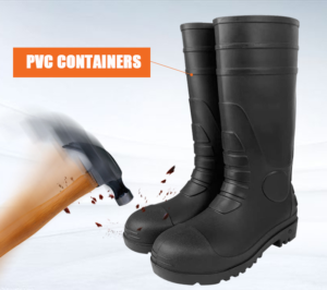 PVC steel head 5S (anti-smash, anti-wear, anti-acid, anti-puncture and anti-slip) safety boots