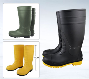 PVC steel head steel bottom 5S (anti-smash, anti-static, anti-acid, anti-puncture and anti-slip) safety boots