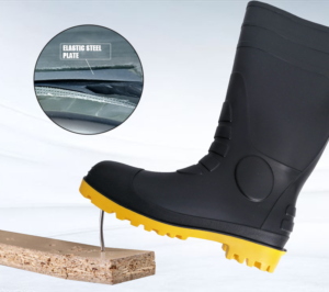 PVC steel head steel bottom 5S (anti-smash, anti-static, anti-acid, anti-puncture and anti-slip) safety boots - Image 4