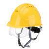 European standard CE EN397 American standard ANSI certified breathable safety helmet with safety goggles