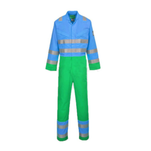 Protective Work Clothing Cotton FR Overalls with Fireproof Anti-Static Reflective Features Welding