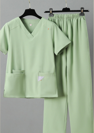 72% recycled polyester 23% viscose 5% spandex Quick-drying medical surgical overalls - Image 2