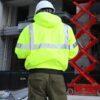 Mens High Visibility Jacket Waterproof with Hood - Image 6