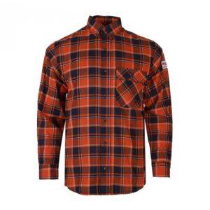 Light Weight Printed Fire Retardant Plaid Shirt