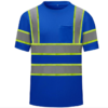 High Visibility Short Sleeve Mesh Reflective Strips T-Shirt