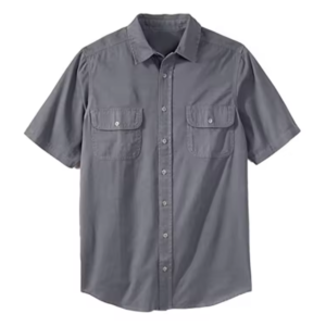 Recreation Regular Fit Casual Button Down Shirts for Men Wrinkle Resistant Short Sleeve Dress Shirt