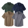 Recreation Regular Fit Casual Button Down Shirts for Men Wrinkle Resistant Short Sleeve Dress Shirt - Image 6