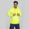 HI VIS modacrylic Fleece 12oz flame resistant pullover FR hoodie - Image 2