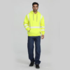 HI VIS modacrylic Fleece 12oz flame resistant pullover FR hoodie - Image 3