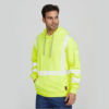 HI VIS modacrylic Fleece 12oz flame resistant pullover FR hoodie - Image 4