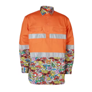 Long Sleeve Construction Reflective Safety Hi Vis Work Shirt