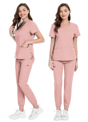 72% recycled polyester 23% viscose 5% spandex medical uniforms beauty salon nursing uniform - Image 4