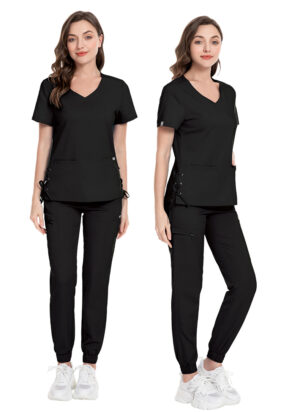 72% recycled polyester 23% viscose 5% spandex medical uniforms beauty salon nursing uniform - Image 5