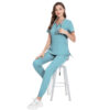 72% recycled polyester 23% viscose 5% spandex medical uniforms beauty salon nursing uniform - Image 10