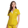 72% recycled polyester 23% viscose 5% spandex short-sleeved V-neck Medical Uniform - Image 6