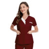 72% recycled polyester 23% viscose 5% spandex short-sleeved V-neck Medical Uniform - Image 7
