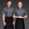Work Uniforms Men Women Embroidered Waiter Attire Hotel Shop Cafe Shop - Image 6