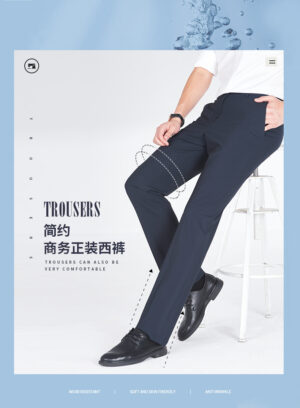 Workwear Summer Thin Drape Suit Pants Straight - Image 9