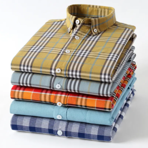 European And American Size Hot Sale Cotton Flannelette Plaid Jacket Cover Long Sleeve Shirt Man