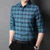 European And American Size Hot Sale Cotton Flannelette Plaid Jacket Cover Long Sleeve Shirt Man - Image 3
