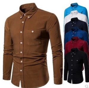 Men's Shirt Flexible and elastic solid color non-iron long sleeved office wear dress shirt