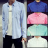 Men's Shirt Three-proof Fabric Solid Long Sleeve Dress Shirts - Image 8