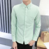 Men's Shirt Three-proof Fabric Solid Long Sleeve Dress Shirts - Image 4