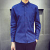 Men's Shirt Three-proof Fabric Solid Long Sleeve Dress Shirts - Image 12