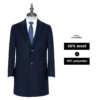 Blue Professional Formal Single-Breasted Long Outwear Thick Wool Office Uniform - Image 2