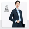 Government Bank Wear Single Breasted Flat Front Style Adults Navy Blue Office Uniform - Image 2