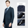 Government Bank Wear Single Breasted Flat Front Style Adults Navy Blue Office Uniform - Image 4