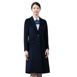 Women's Fall Stylish Work Clothes Classy Wool Coat Long Winter Jacket Office Uniform