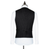 Men Winter Formal Business Suit Vest Black Stripes Office Uniform - Image 10