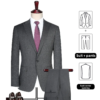 Government Bank High Collar White Gray Suit Office Uniform - Image 7