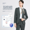 Government Bank High Collar White Gray Suit Office Uniform - Image 3