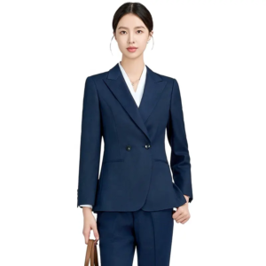 Men's & Women's Royal Blue Professional Button Decoration Suits Office Uniform