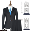 Black Men's and Women's Casual Small Suit Office Uniform - Image 6