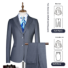 Government Civil Servant Outerwear Gray Color Elegant Wool Polyester Suit Office Uniform - Image 2