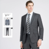 Men's and Women's Workwear Gray Striped Slim Fit Casual Suit Office Uniform - Image 4