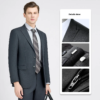 Men's Fashion Suit 70% Wool Professional Outwear Classy Gray Office Uniform - Image 6