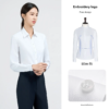 Formal Work Clothes Ready-to-Wear Non-Iron Shirt Government Bank White Shirt - Image 6
