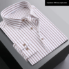 Knitted Formal Style Personalized Features Men's Pure Cotton Business Casual Shirt - Image 2
