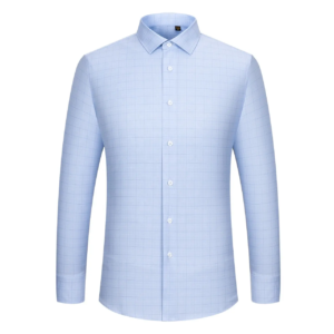 Long Sleeves No-Iron Professional Clothing Direct from Factory Casual Men's Blue Plaid Shirt