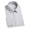 Men's Light Gray Mulberry Silk White Collar Summer Non-Iron Short-Sleeved Polo Shirt - Image 6