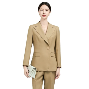 Women's Fruit Green Outwear Button Decoration Women's Work Clothing Suit Office Uniform
